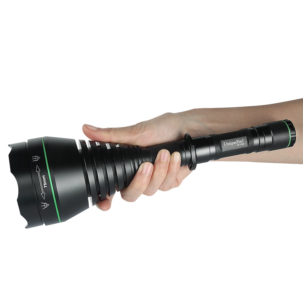 Uniquefire 1508 T75 Night Vision Hunting Flashlight 75mm Lens 850NM IR Torch Light 3-Modes LED Flashlight Infrared Illuminator