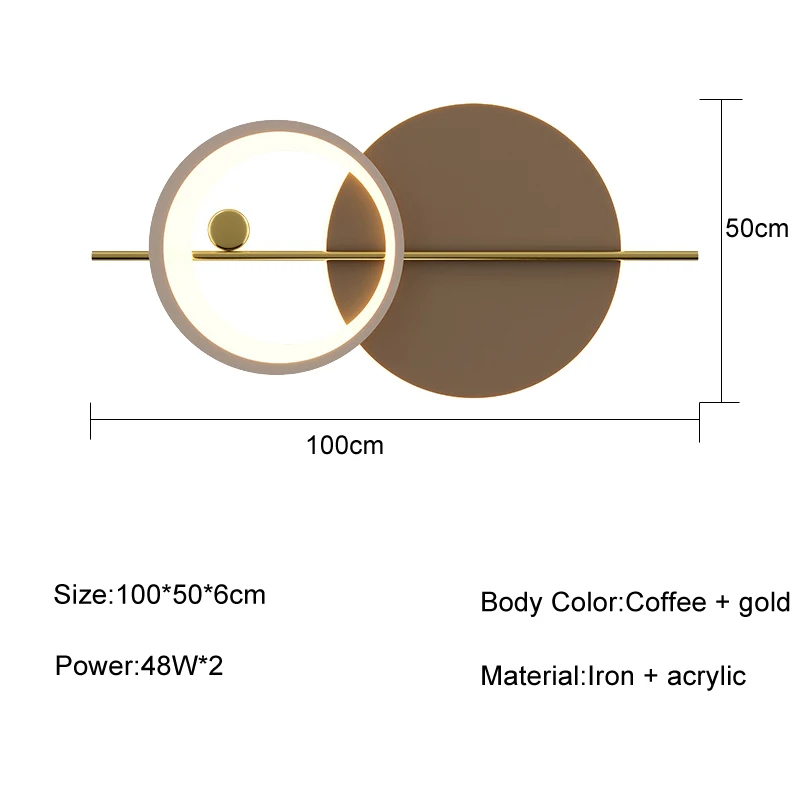 

Настенные светильники Ynhaw кофейно-золотые