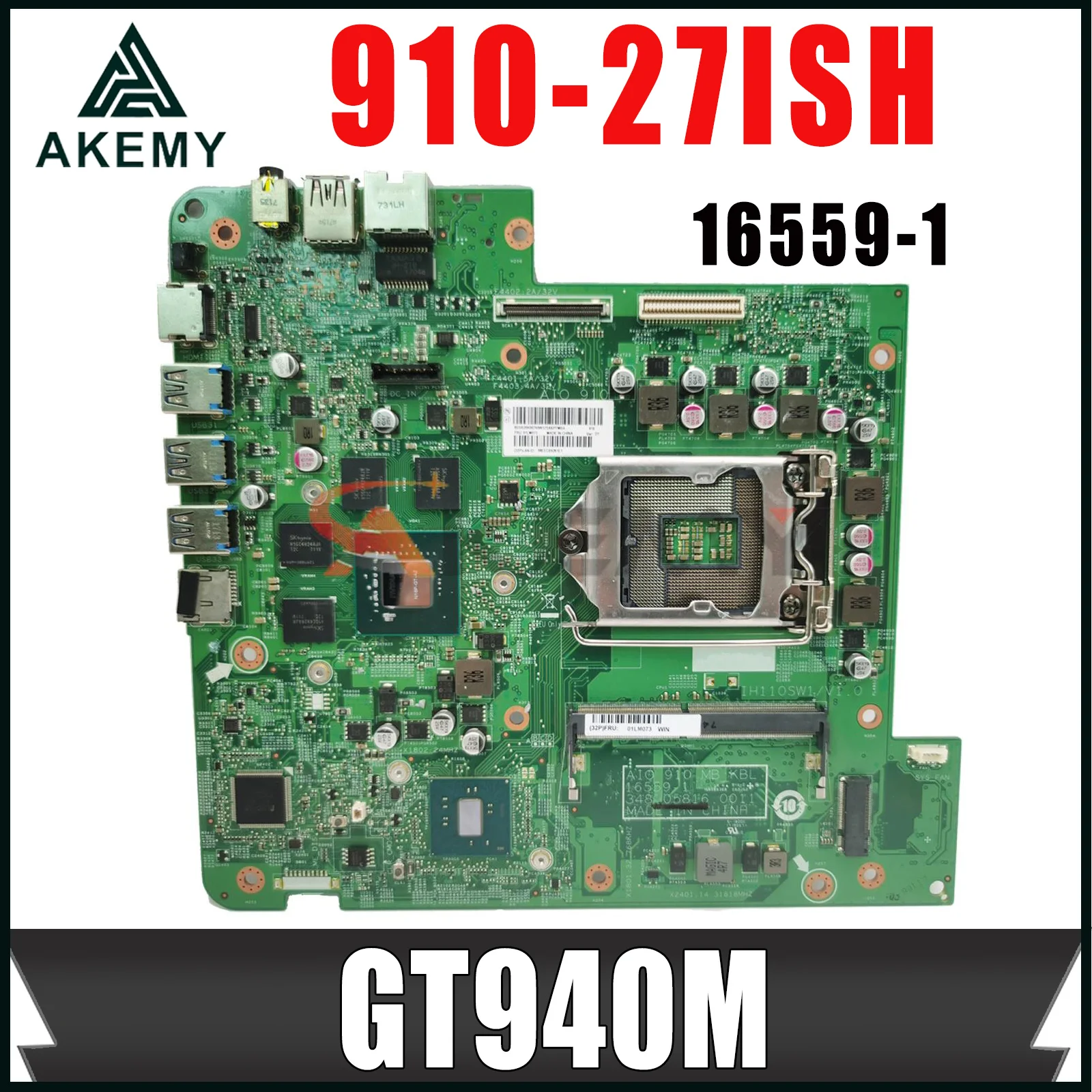 

IH110SW1/V1.0 00UW156 mainboard for Lenovo IdeaCentre AIO 910-27ISH Motherboard 16559-1 15083-1 mainboard GT940M fully tested