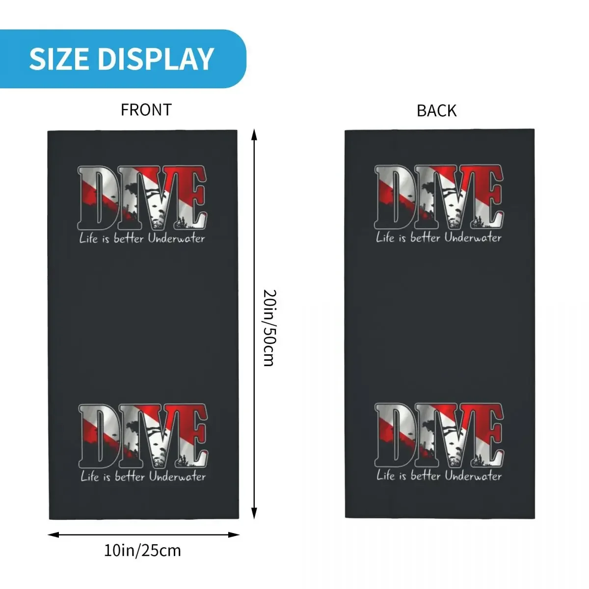 Бандана для подводного плавания зимняя Шейная теплая Мужская ветрозащитная