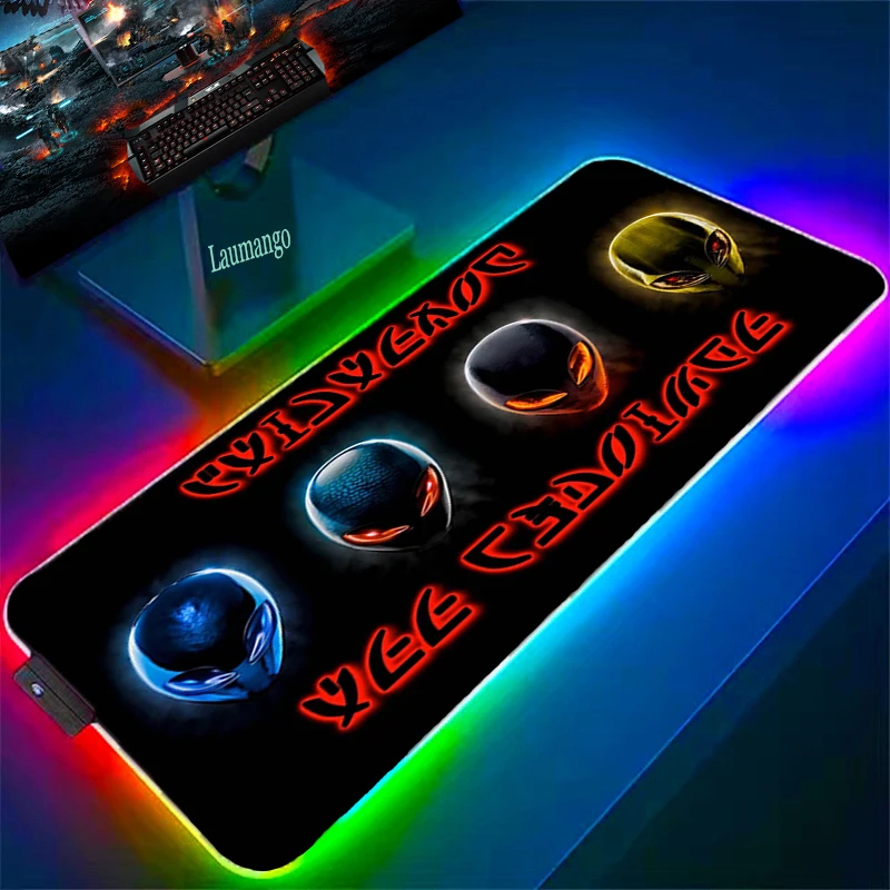 

Alienware RGB Gaming Mouse Pad Xl LED Mausepad Gamer Carpet Deskpad For Office Pc Accessories Diy Computer Desk Mat Deskmat Mats