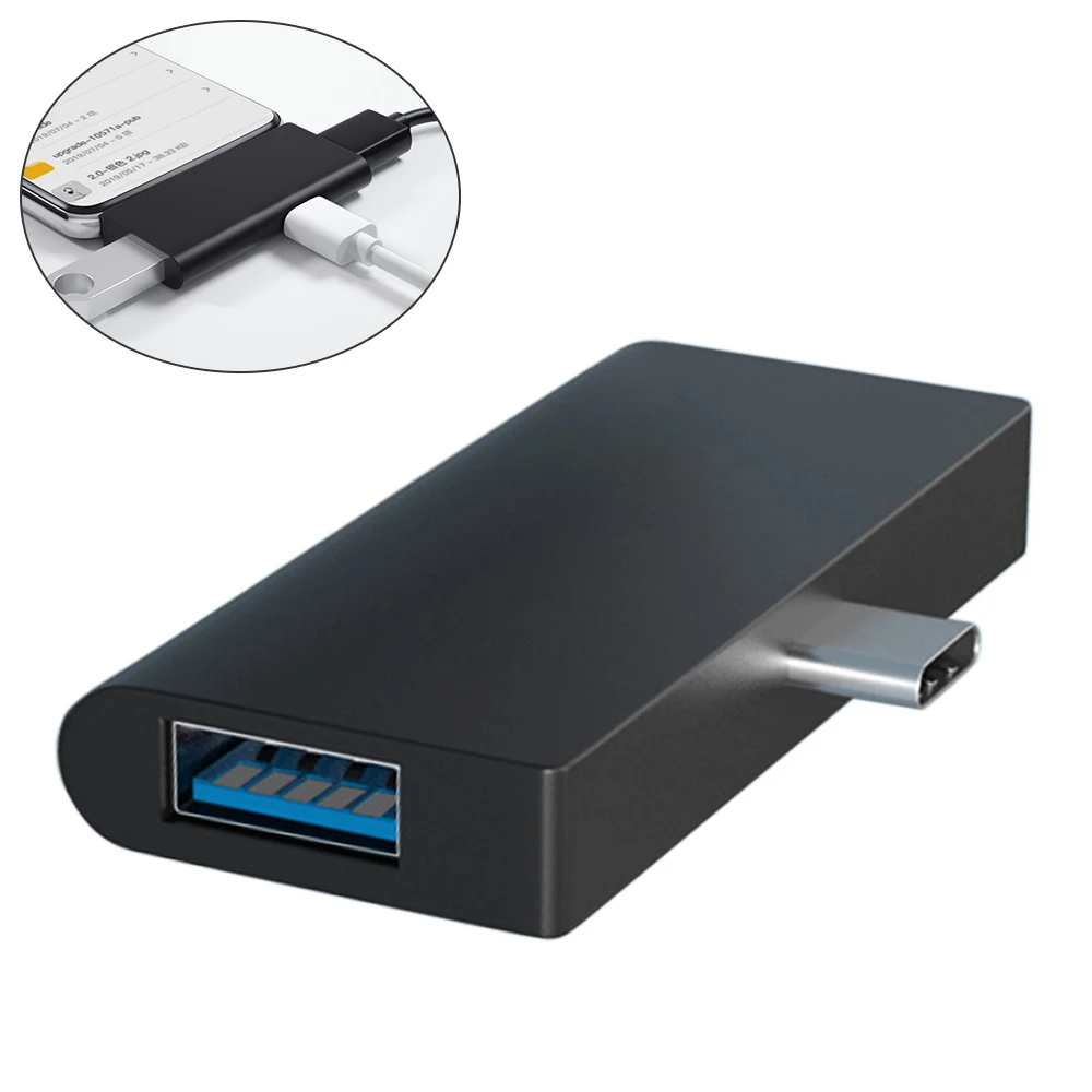 

Usb-концентратор 3 порта, OTG, с блоком питания PD