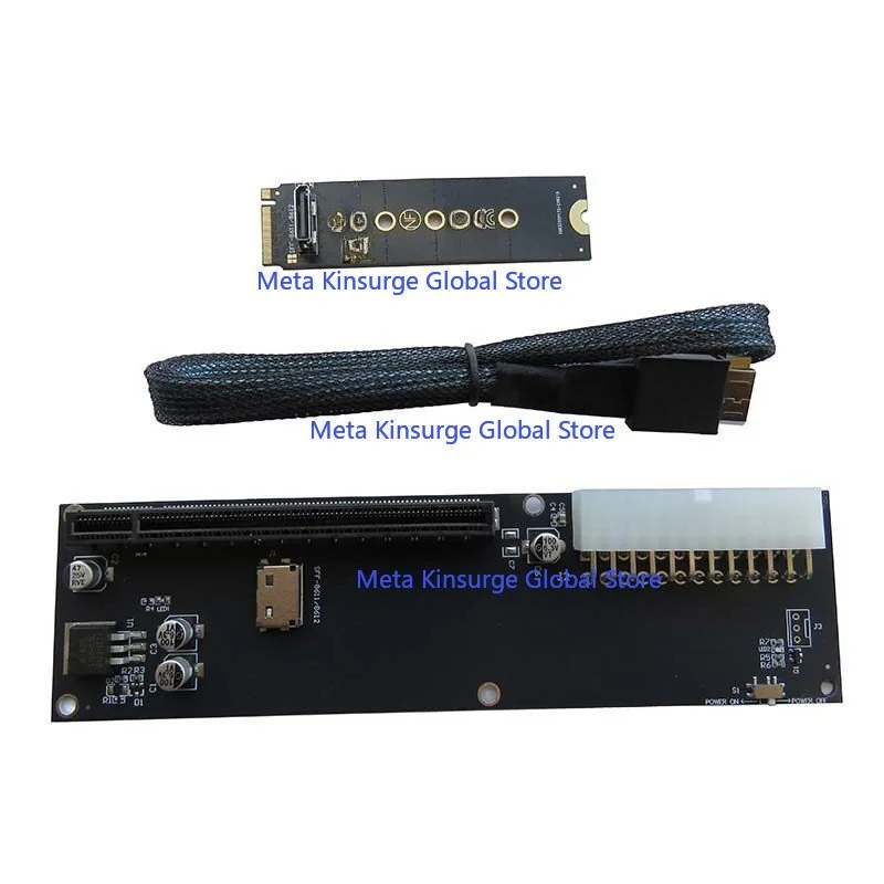 Фото Модуль для внешней видеокарты, совместимый с Mini PC EGPU, M.2 NVMe Oculink SFF-8612, компонент для расширения внешней видеокарты. №4