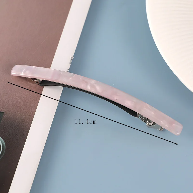 Леопардовый ацетат 1 шт. блестящая ретро большая заколка для волос прямоугольная