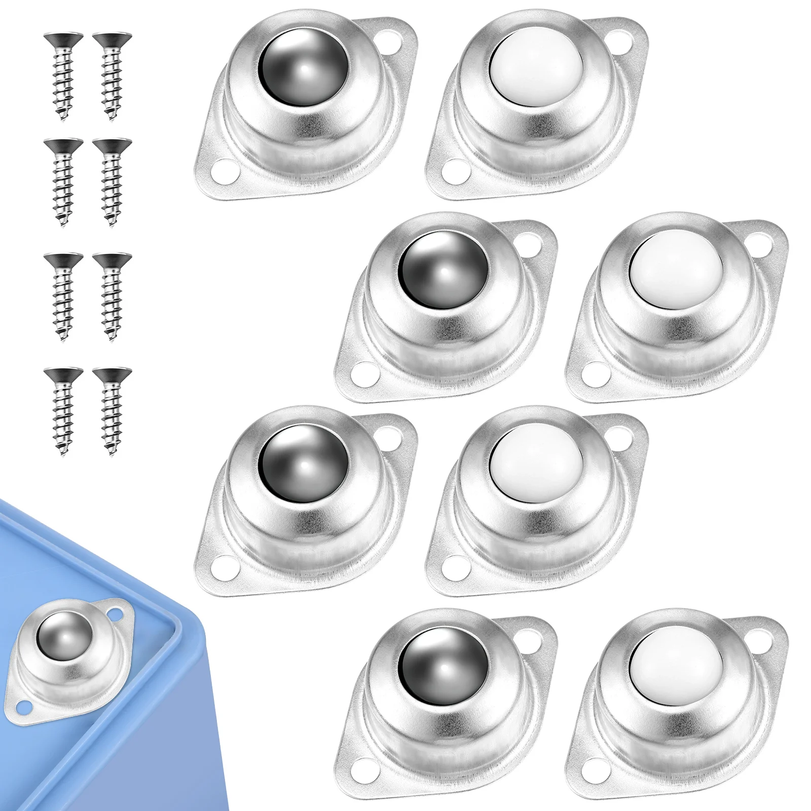 

8 Pcs Universal Wheel Small Wheels Roller Furniture Rollers Casters Chair Appliance Scroll Legs