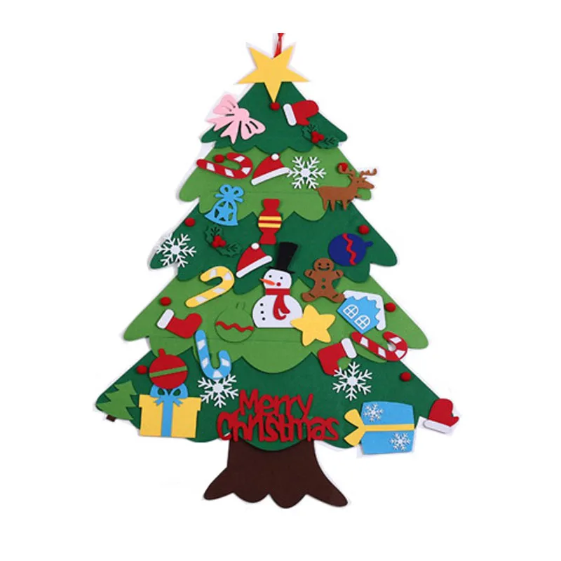 Рождественская елка из фетра для детей сделай сам Санта-Клауса Ноэль подарок