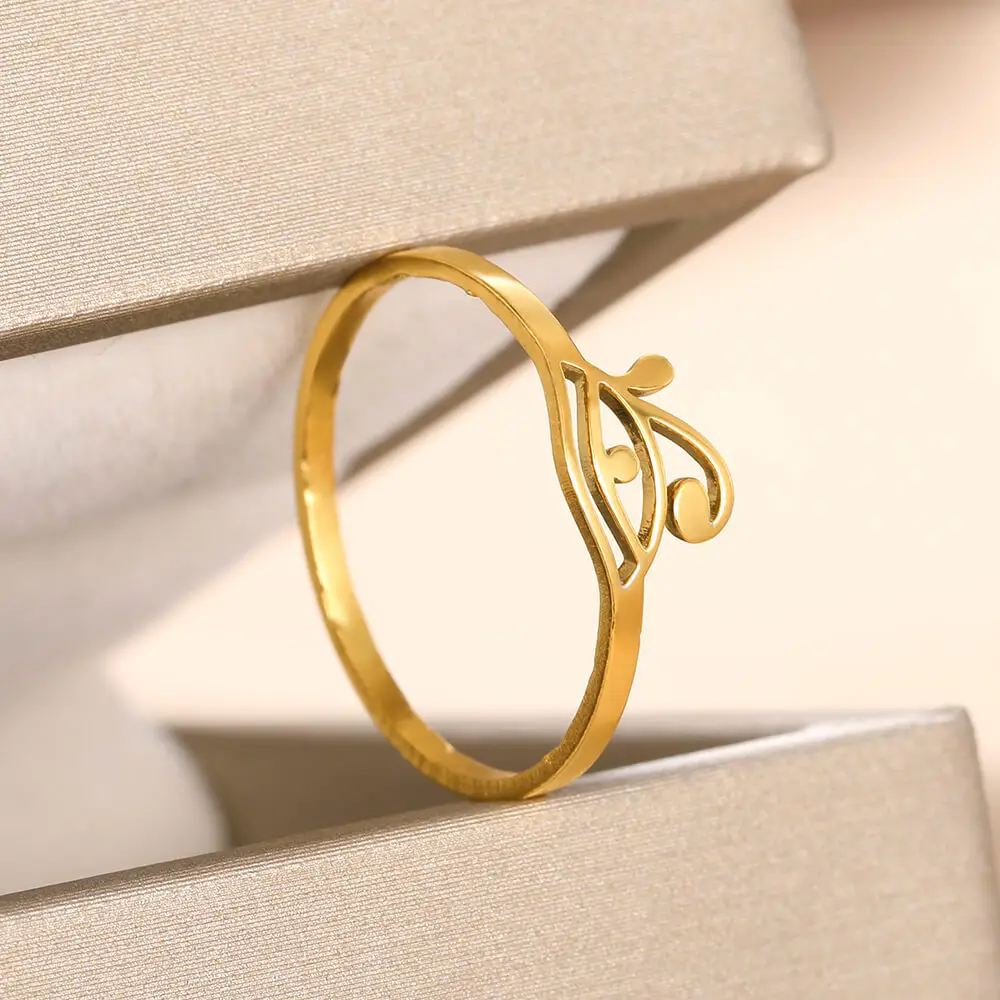 

Vintage The Eye Of Horus Symbol Ring For Women Men Stainless Steel Wedjat Eye Finger Rings Amulet Ancient Egyptian Jewelry Gifts