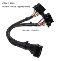 30cm 16pin obd2 male to female y splitter extension cable
