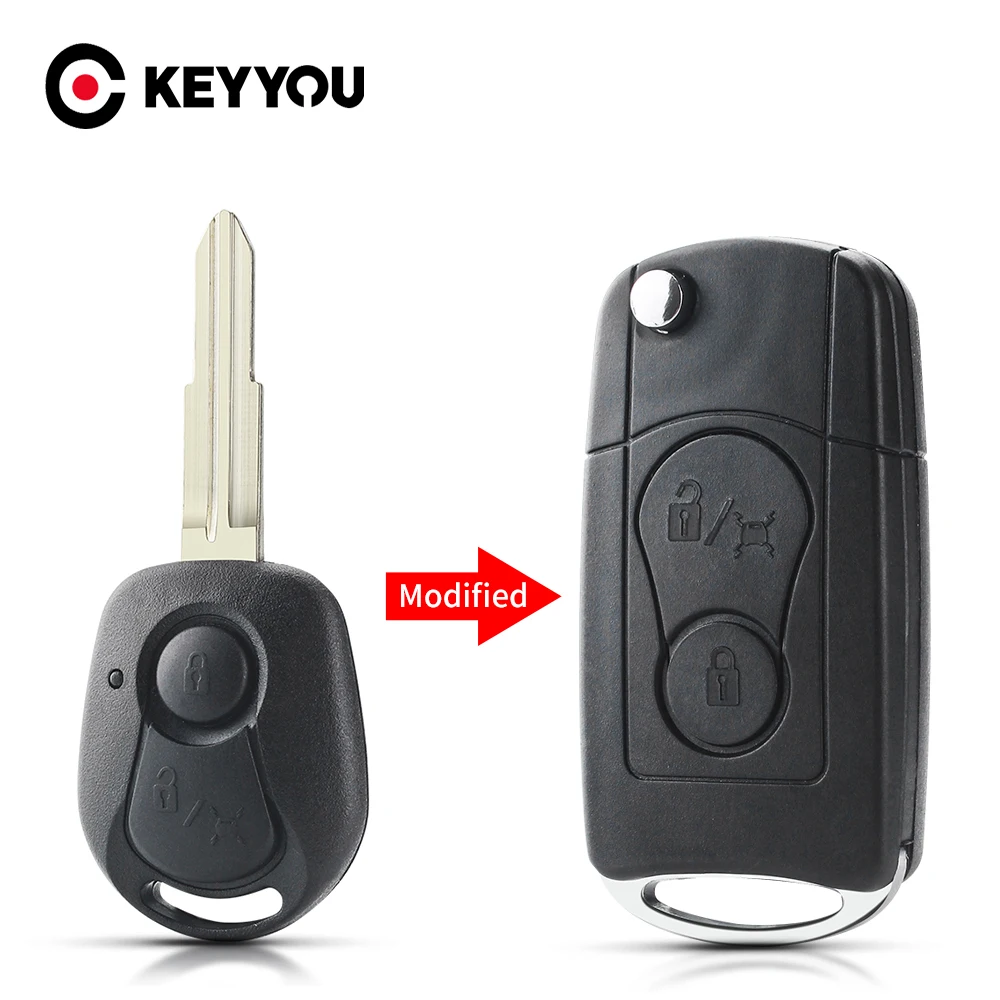 KEYYOU модифицированный раскладной чехол для дистанционного ключа от машины с 2