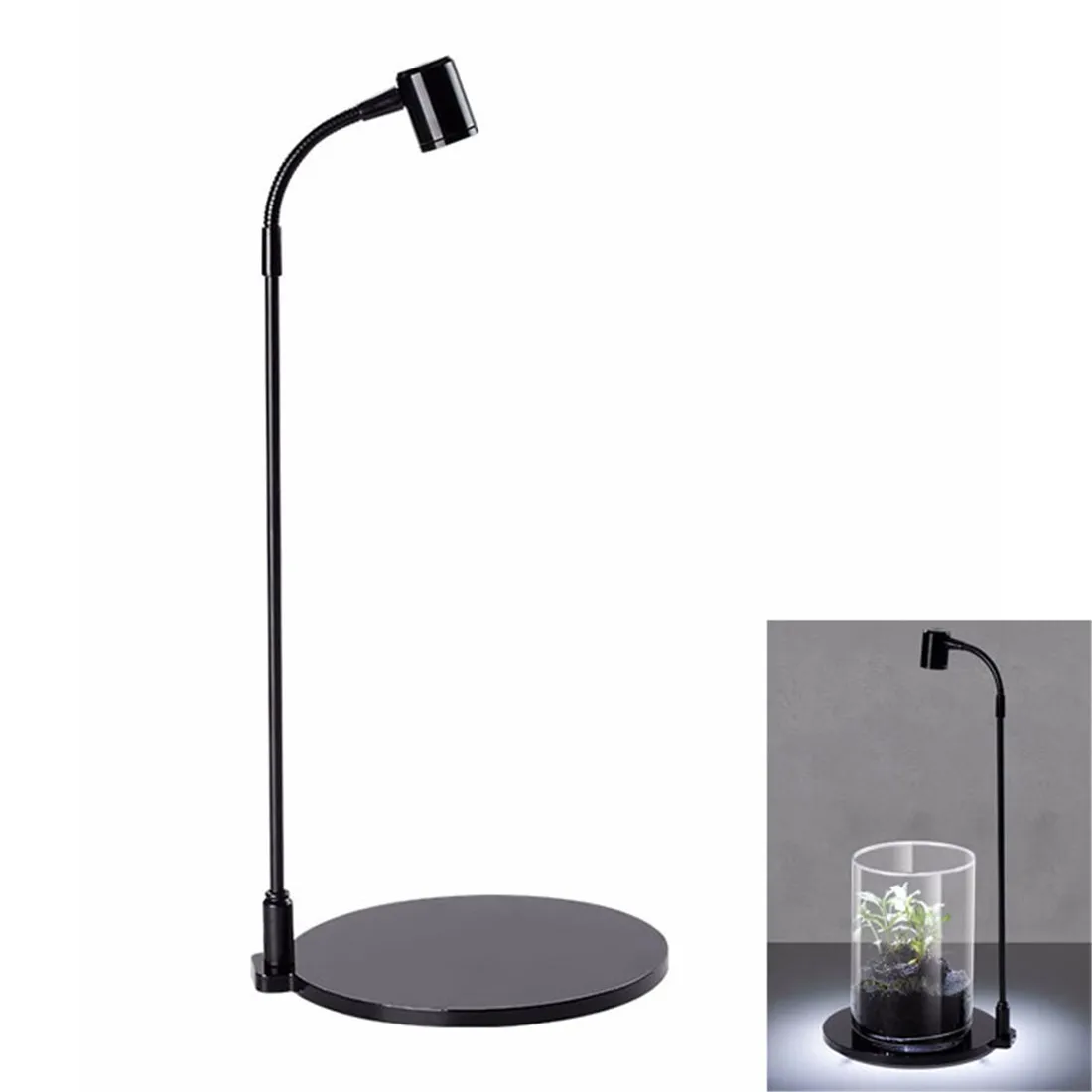 For Indoor Plants Led Plant Lamp With Stand Flexible Gooseneck Height Adjustable Sun Growing Lamp