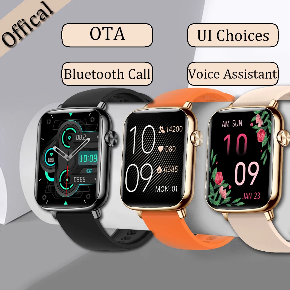 

2023 New Women Smart Watch Men 1.81inch Screen Full Touch Fitness Tracker Multi UI Choice Bluetooth Call Oxygen test Smart Clock