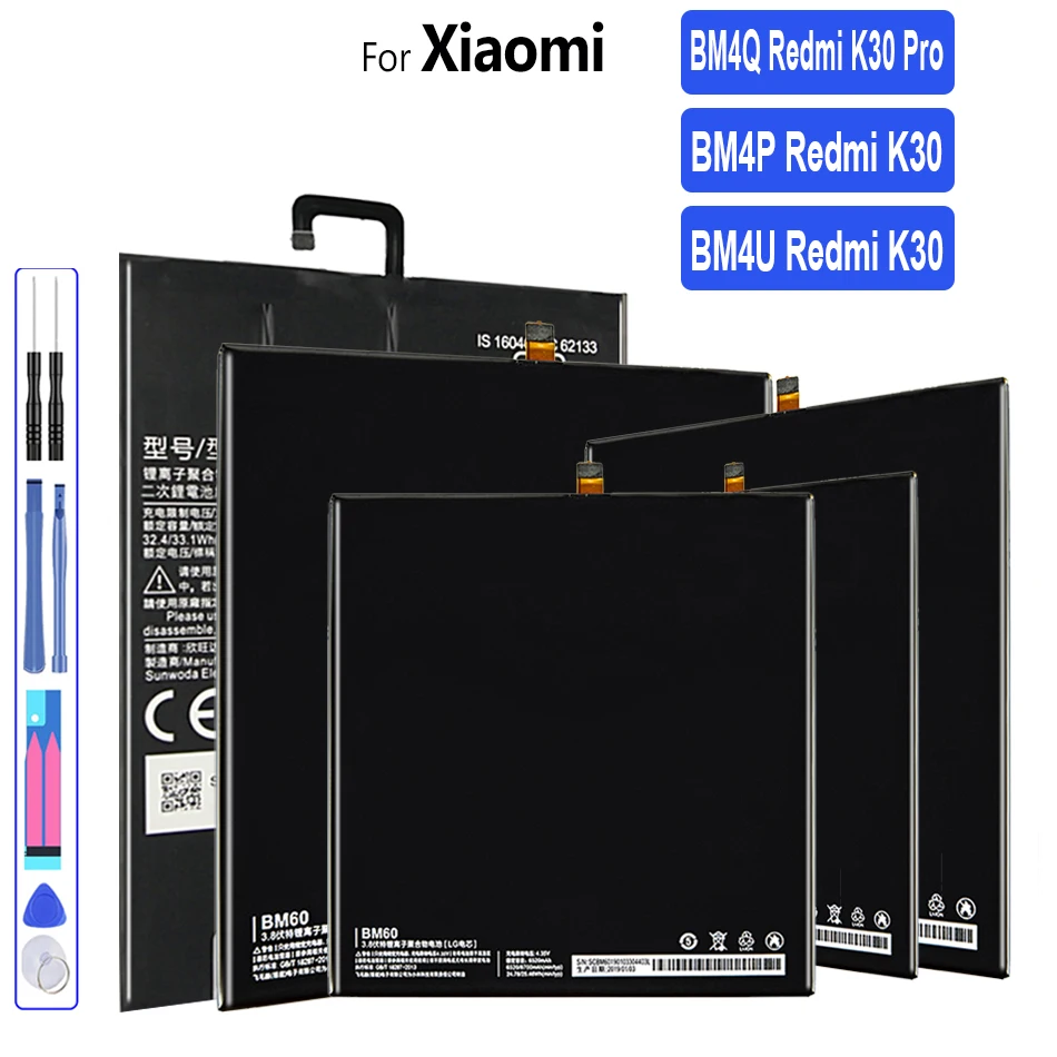 

Аккумулятор для телефона Xiaomi Redmi K30 Pro K30Pro, батареи для XIAO MI BM4P BM4U BM4Q, Supreme Version Mi Poco F2 Pro F2Pro