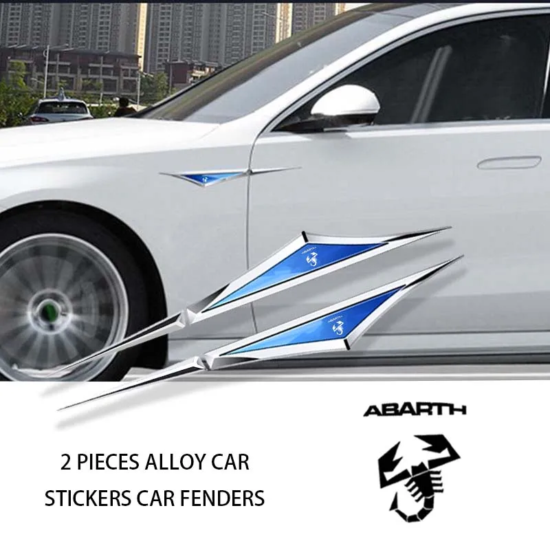 2 шт./металлическая наклейка для кузова автомобиля боковое лезвие крыла значок Fiat