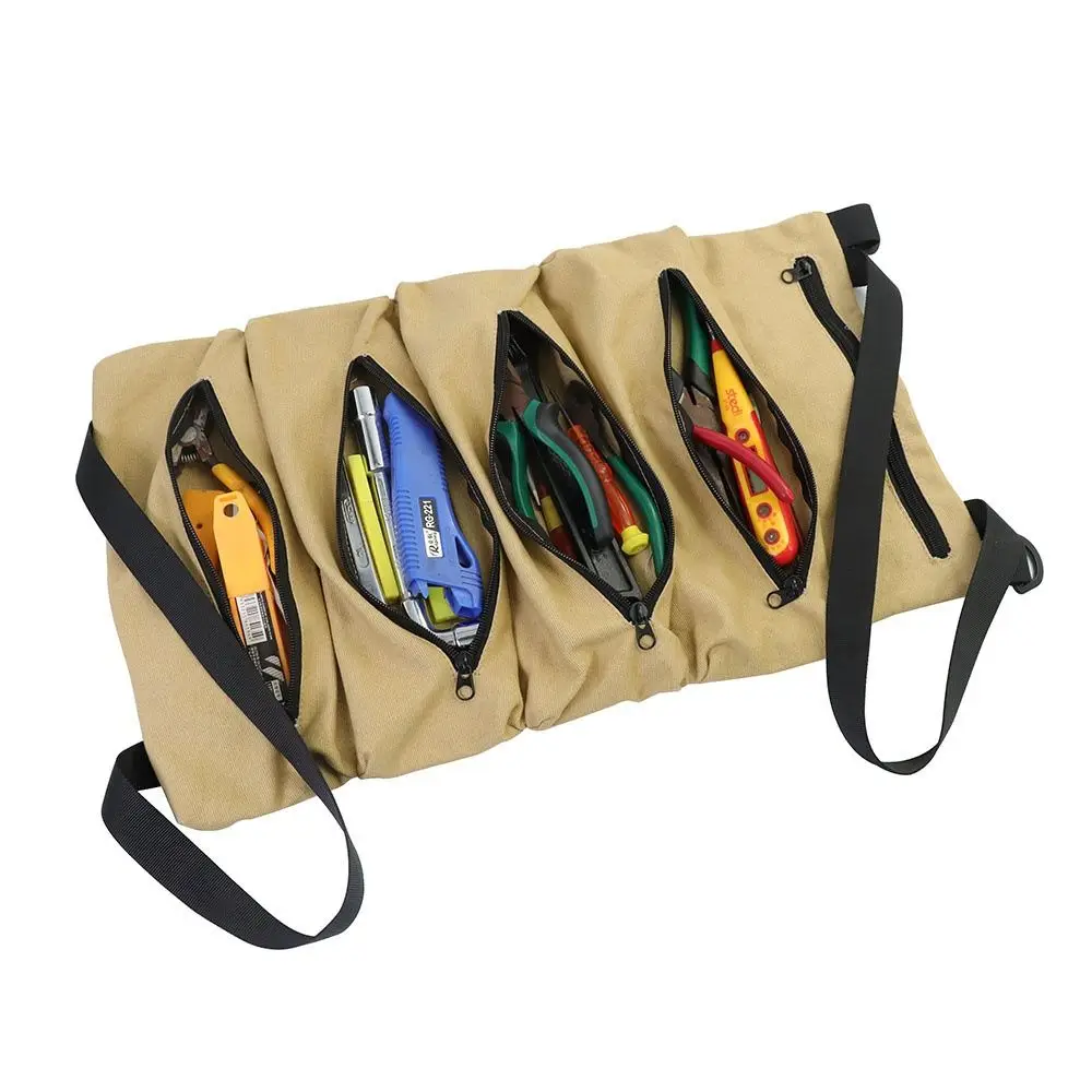 

Hanging Tool Multi-Purpose Hand Tool Bag Storage Bag Hanging Bag Roll Pouch Tool Pouch Roll Up Tool Bag Carrier Tote Tool Bag