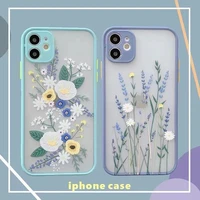 trend anti fall small flower soft plastic fashion mobile phone case all inclusive protective cover for iphone13 12 11 pro max x