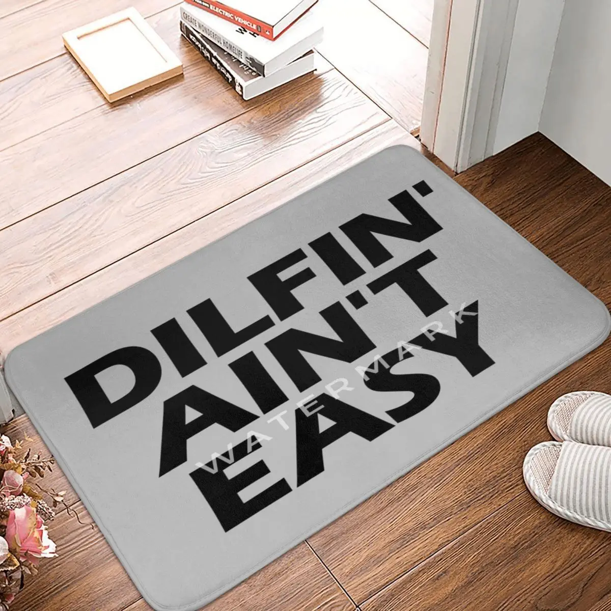 

Dilfin' Aint Easy Hot Dad DILF Carpet, Polyester Floor Mats Cute Style Anti-Slip Carpets Festivle Gifts Mats Customizable