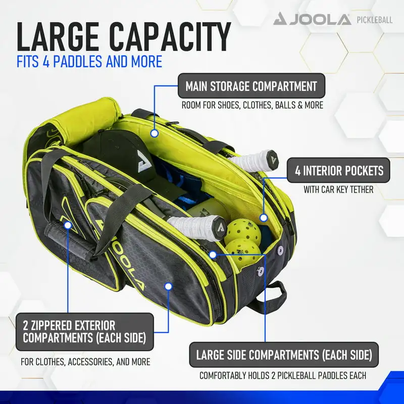 

Pro Pickleball Bag, Black/Yellow