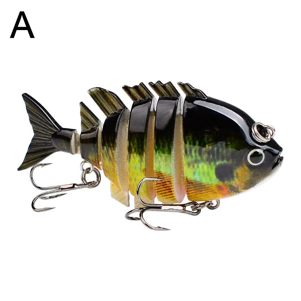 6-секционная многосекционная бионическая приманка для рыбы 8 см 1 6 г