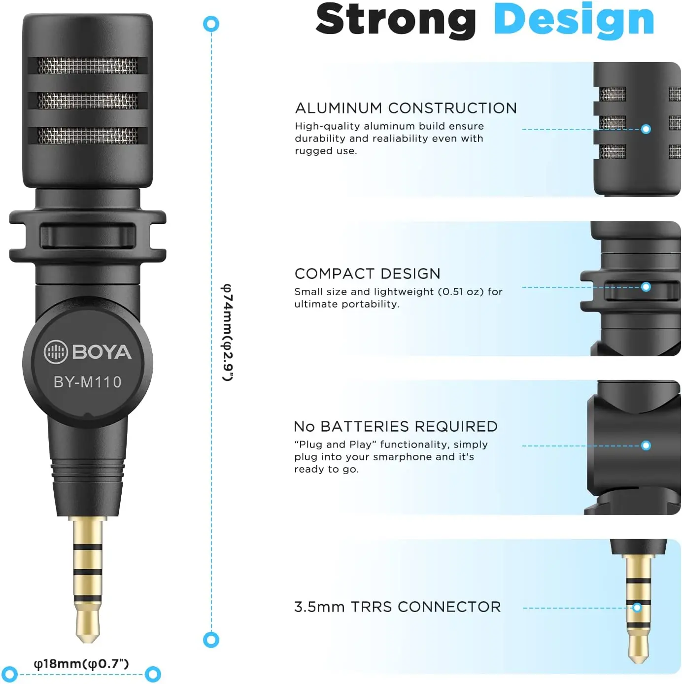 Микрофон конденсаторный 3 5 мм для Android и iPhone |