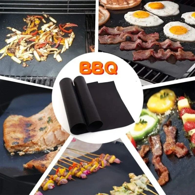 

Grill Mat Barbecue Outdoor Baking Non-stick Pad Reusable Cooking Plate 40 * 30cm for Party PTFE Gril Mat Tools Accessories