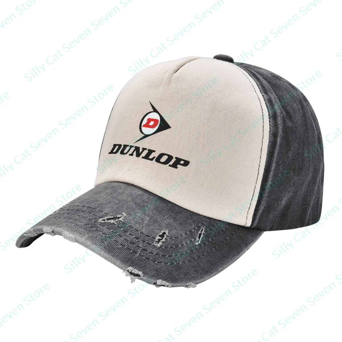 

Fashion Dunlops cowboy Baseball Cap Men Women Vintage adjustable Mixed color stitching Baseball Cap Washed Dad Hat