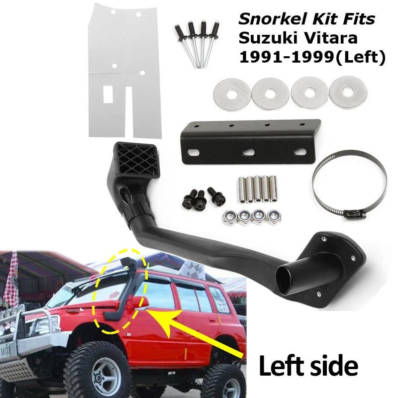 

Car Snorkel Kit Air Intake Wading Hose For Suzuki Vitara 1.6L Petrol G16B 4WD 4x4 1991-1999 Left/Right Side Car Accessories