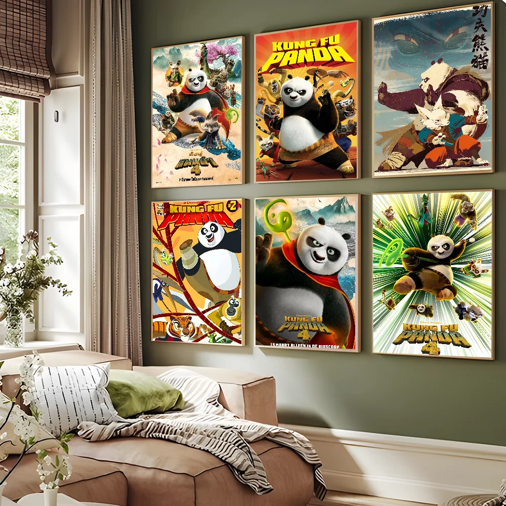 B-BEAST K-KINGDOM K-Kung F-Fu Panda аниме постеры липкие белые бумажные принты произведения