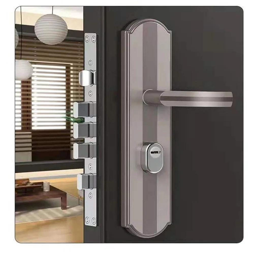 

Door Locks Universal Security Anti-theft Door Lock Indoor Bedroom Living Room Mechanical Vintage Door Lock Door Handle Lock Set