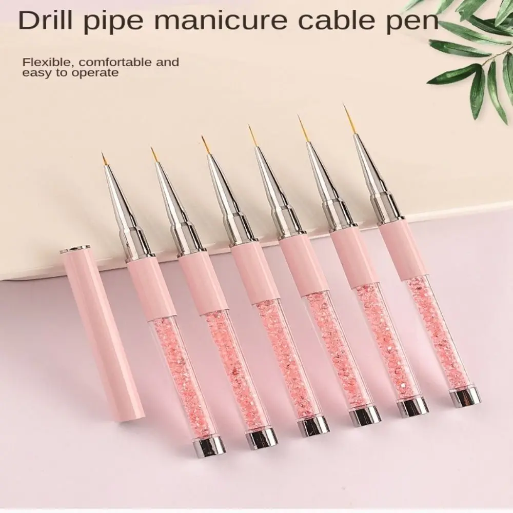 

Профессиональная розовая кисть для рисования линий и цветов, инструменты для маникюра, кисть для рисования линий, ручка для рисования