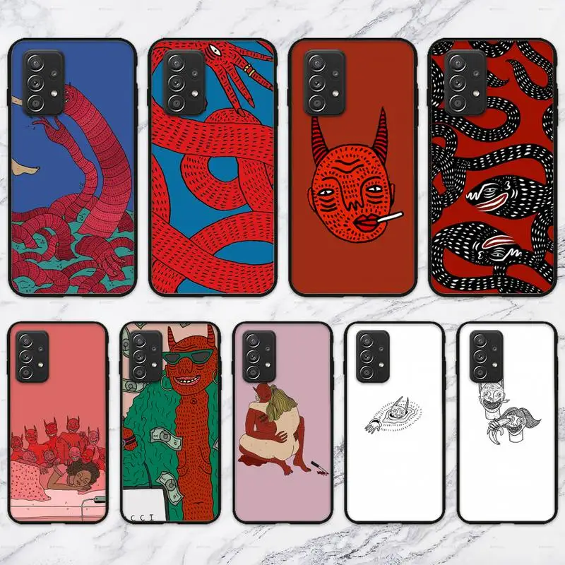 

Bumper Art illustration polly nor Phone Case For Samsung Galaxy S10 S20 S21 Note10 20Plus Ultra Shell