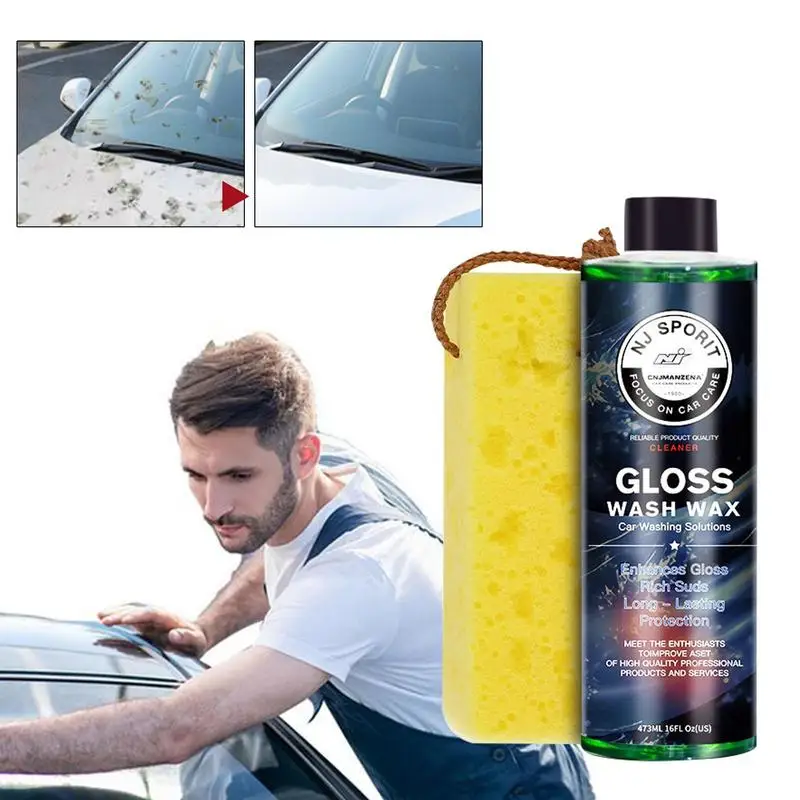 

Car Shampoo Foaming Wax Shampoo For Gloss And Protection Gloss Liquid Car Wax For Instant Gloss 1:1000 Dilution Quick And Easy