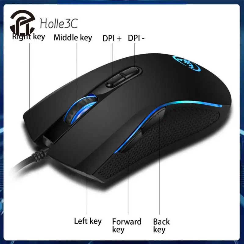 

E-sports Wired Gaming Mouse Game Adjustable Usb Ergonomic Mouse Office Optical Luminous Mouse 3200dpi Desktop Mouse Competitive