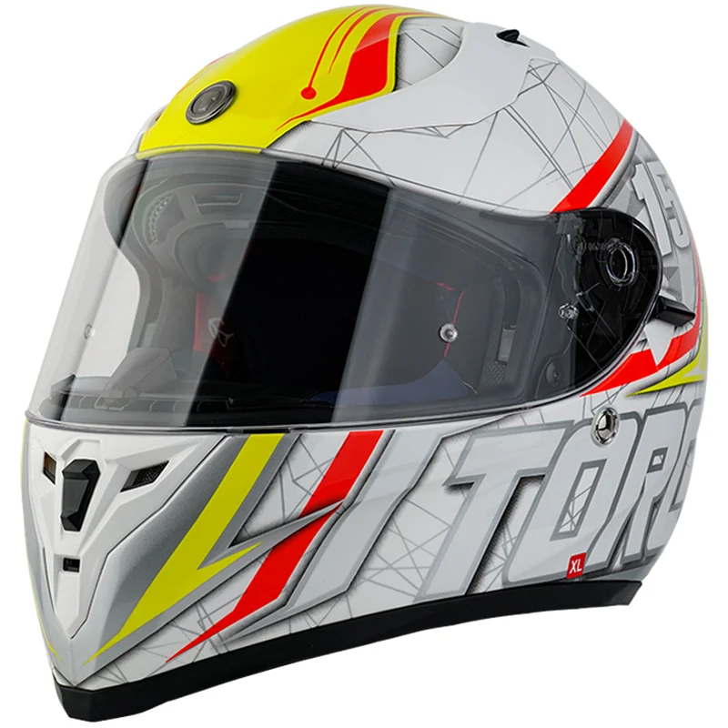 

TORC T18 High-quality ABS classic double visor full face helmet, For high-strength racing and road motorcycle protective helmet