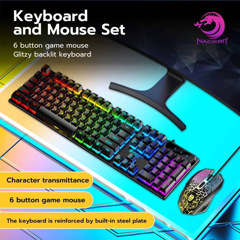 

Набор механических компьютерных игр, 104 клавиш, USB, 3200DPI