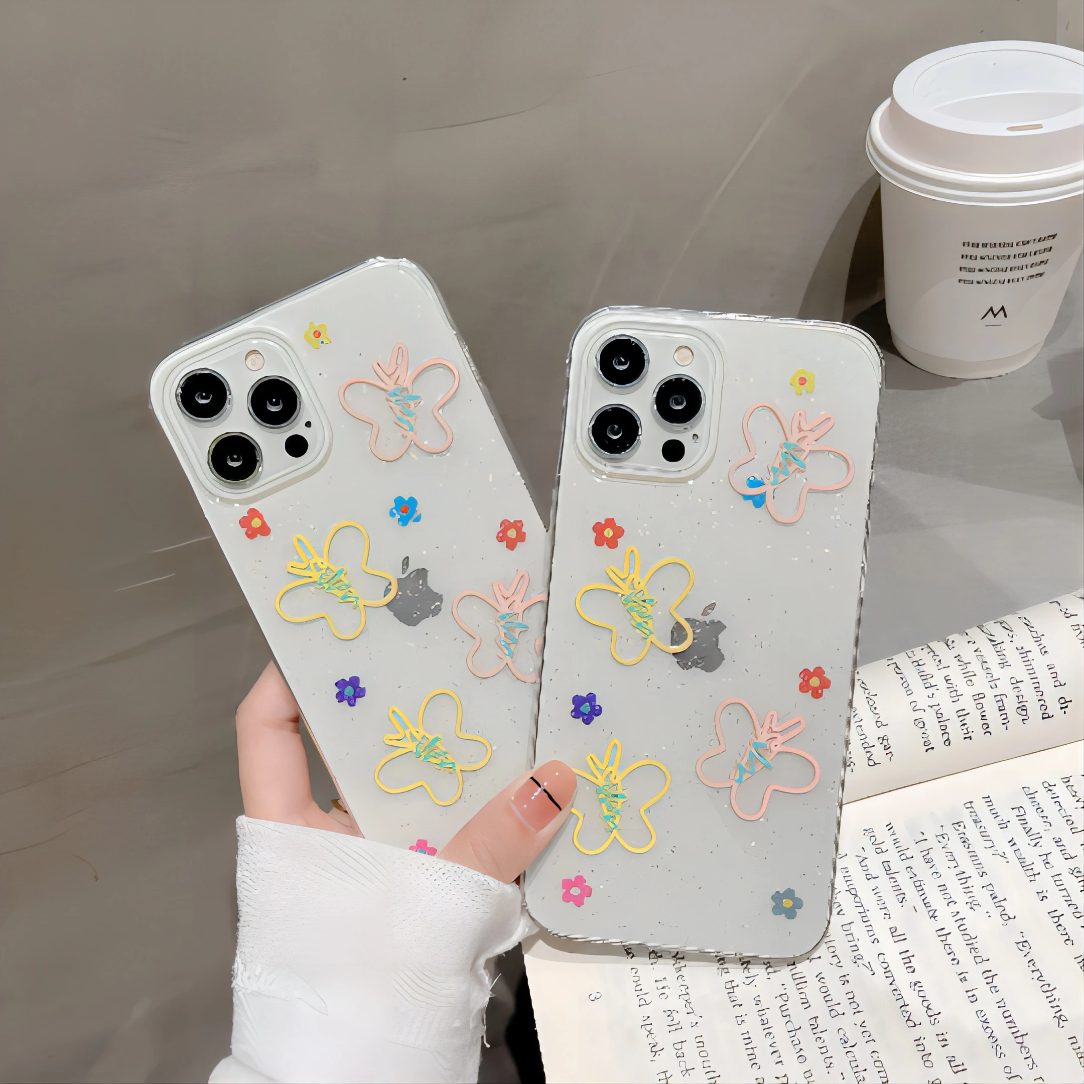 

INS Fashion Colorful Butterfly Phone Cases For iPhone 12 11 Pro Max XR XS MAX 8 X 7 SE 2020 Lady Girl Shockproof Soft TPU Shell