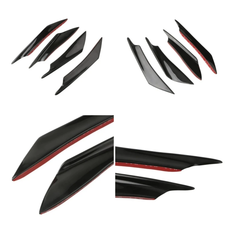 Car Front Bumper Lip Decoration Diffuser Splitter Fins Body Spoiler for Kia rio 3 4 ceed K2 K3 K3S K4 K5 KX3 KX5 QL portage
