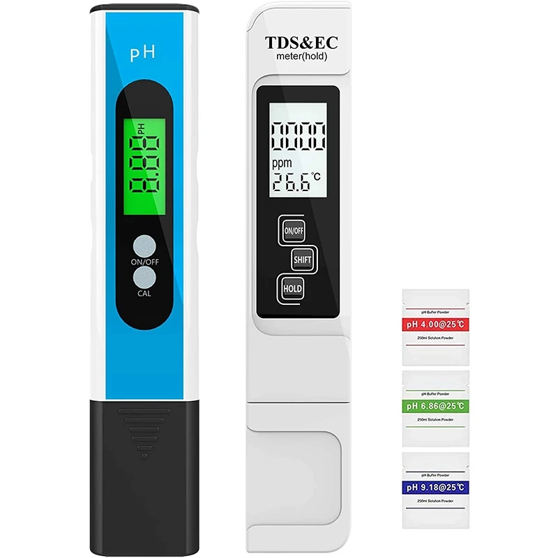

PH Meter, 3-In-1 TDS And EC& Thermometer, Digital PH Meter With LED Light, 0.01 High Resolution, Suitable For Aquarium