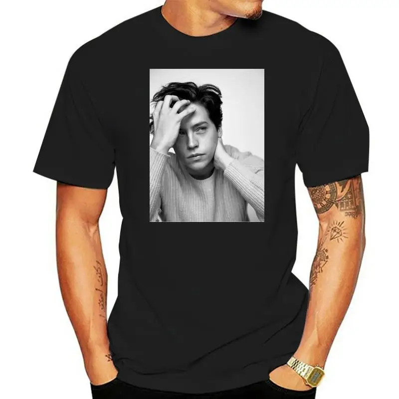 

Мужские черные футболки Cole Sprouse, одежда (1)