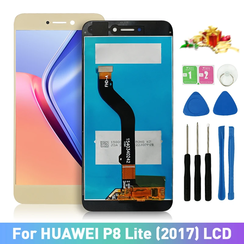 

ЖК-дисплей 5,2 дюйма для Huawei P8 Lite 2017, дисплей с сенсорным экраном, Замена ЖК-экрана, 100% протестированный дигитайзер в сборе, деталь