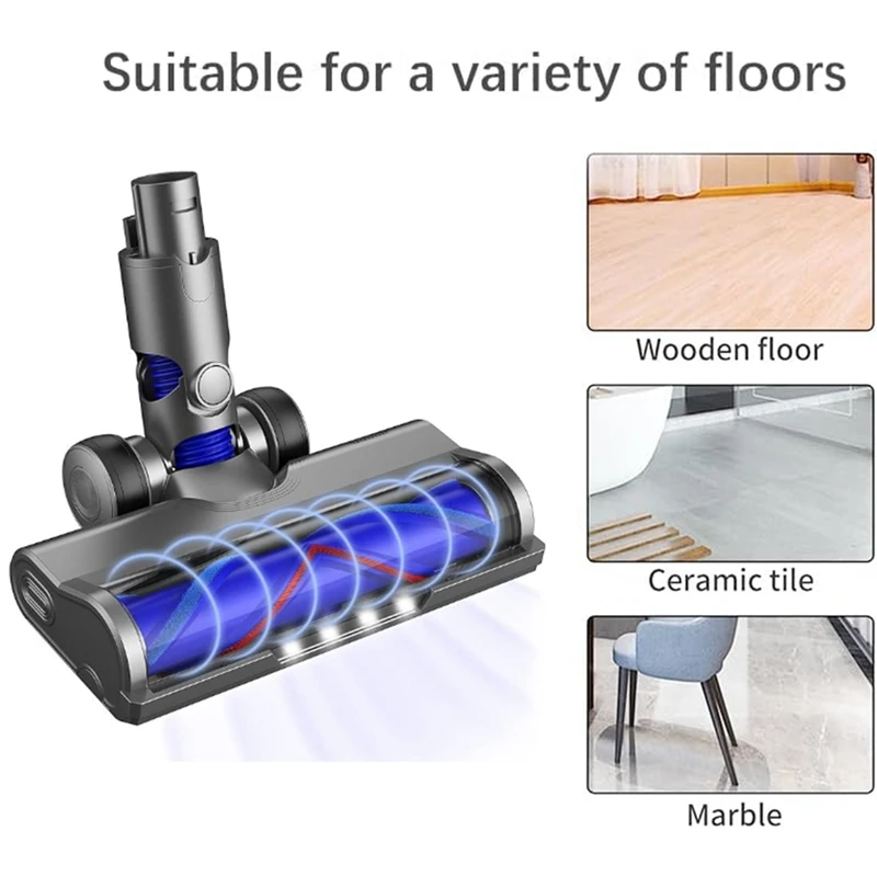 Быстросъемная щетка для пылесоса Dyson V6 DC58 DC59 DC62 DC72 DC74 с подсветкой от пыли