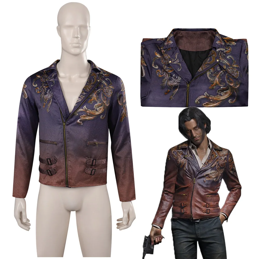 

Костюм для косплея Луиса серы с принтом пальто Топы Маскировка наряды зло 4 Хэллоуин Карнавал вечерние куртка для взрослых мужчин мальчиков