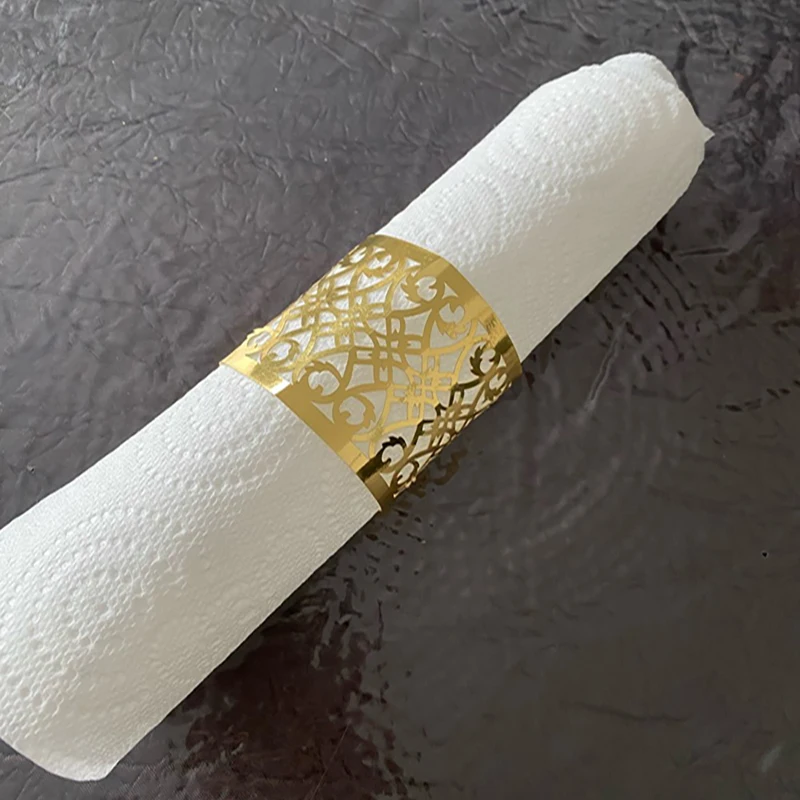 

50pcs/lot Napkin Rings For Wedding Table Decoration Princess Skirt Prince Rhinestone Gold Napkin Rings Holder Party Supply Hot