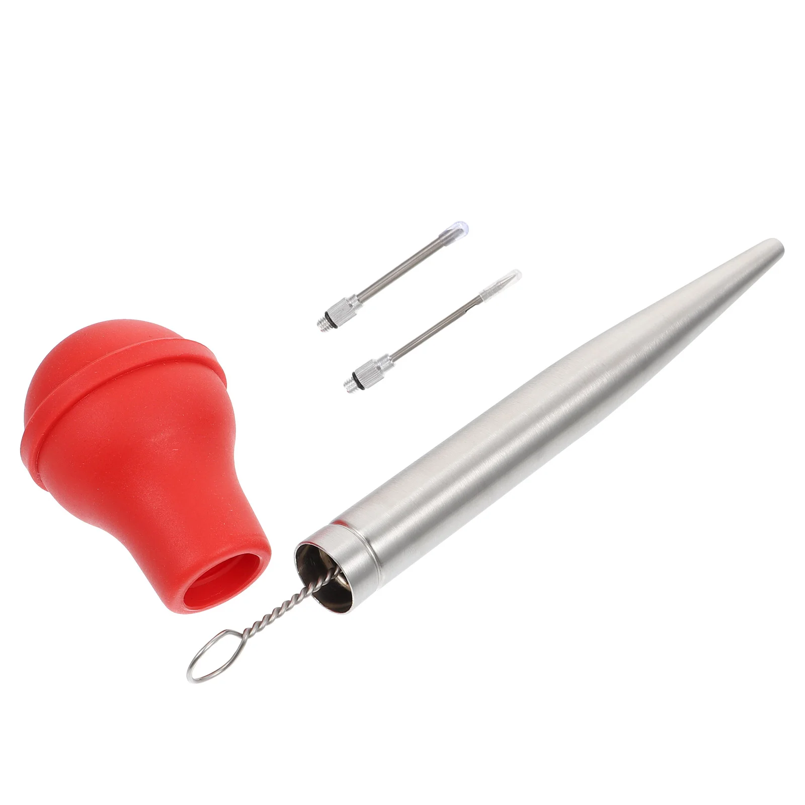 

Injector Turkey Meat Injection Syringe Baster Seasoning Sauce Bbq Marinade Cooking Tube Oil Barbecue Kitsteel Stainless