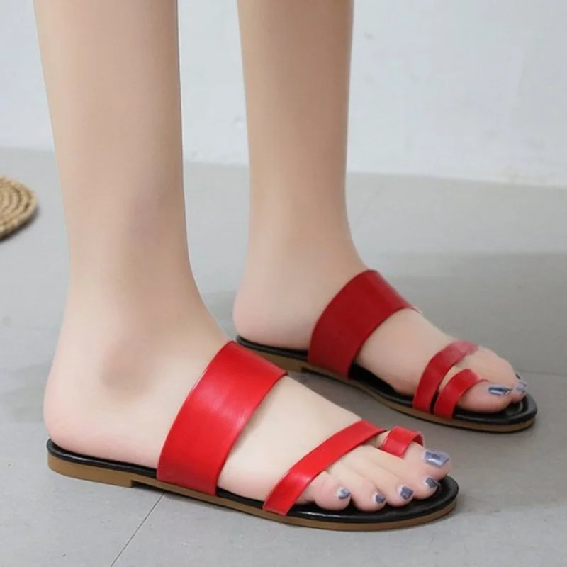 

Women's Slippers 2022 Summer New Casual Slippers Women's Fashion Outdoor Slippers Women's Leather Flat Women's Beach Shoes