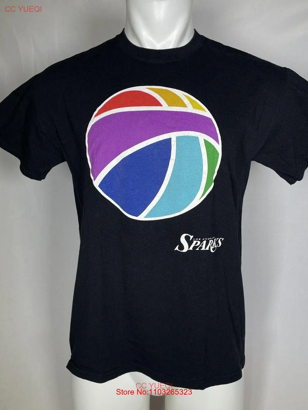 Мужская футболка с принтом Los Angeles Spark WNBA 2014 Pride