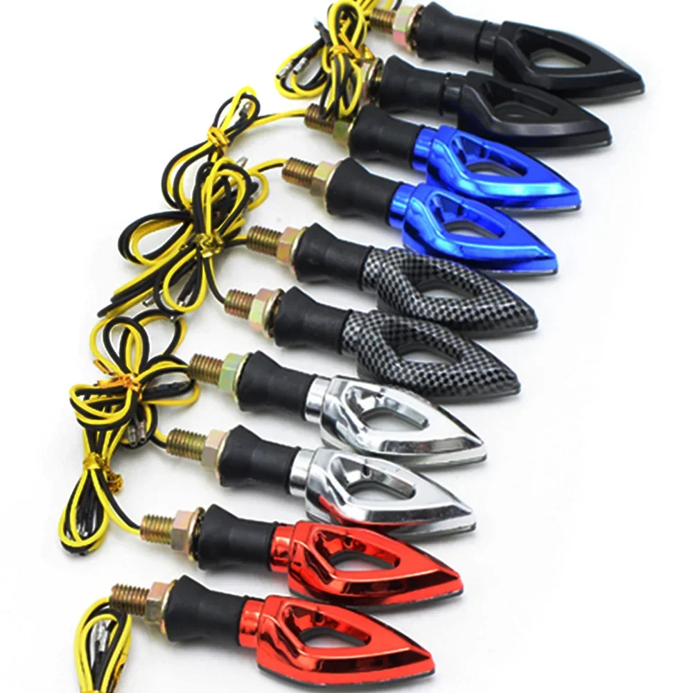 Фото Универсальный мотоциклетный 12-светодиодный указатель поворота, янтарный задний фонарь, мигалка для мотоцикла, водонепроницаемый индикатор, лезвие лампы №3