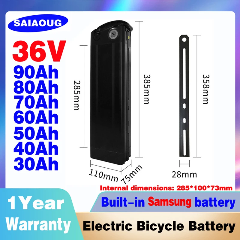 

36V 30AH 50AH Silverfish Lithium Electric Bike 800W 500W 36V 48V Lithium Ion Electric Bike Bicycle 36V18650 Battery Pack+charger