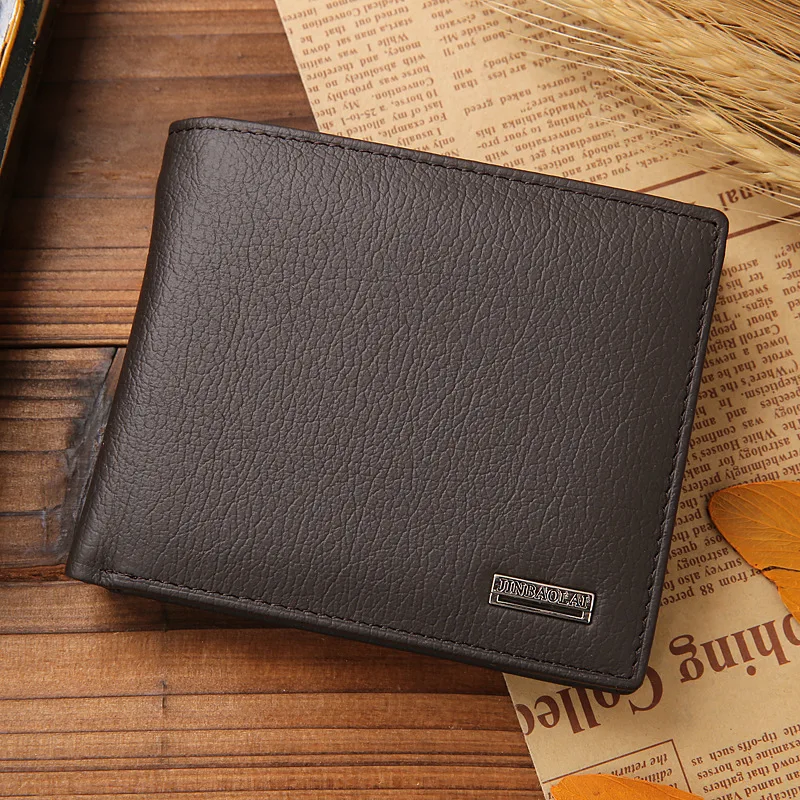 

Men Wallets Premium Product Real Cowhide Wallets for Man Short Black Walet Portefeuille Homme