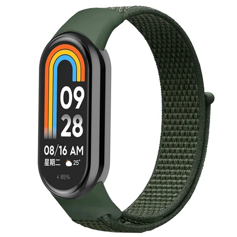 Ремешок нейлоновый для Xiaomi Mi band 8 Sports, сменный дышащий браслет для смарт-часов Mi Band 8