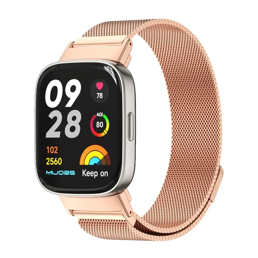Фото Магнитный металлический ремешок для умных часов Redmi Watch 3 Lite, браслет из нержавеющей стали, ремешок для часов Redmi Watch 3 Active Correa №4